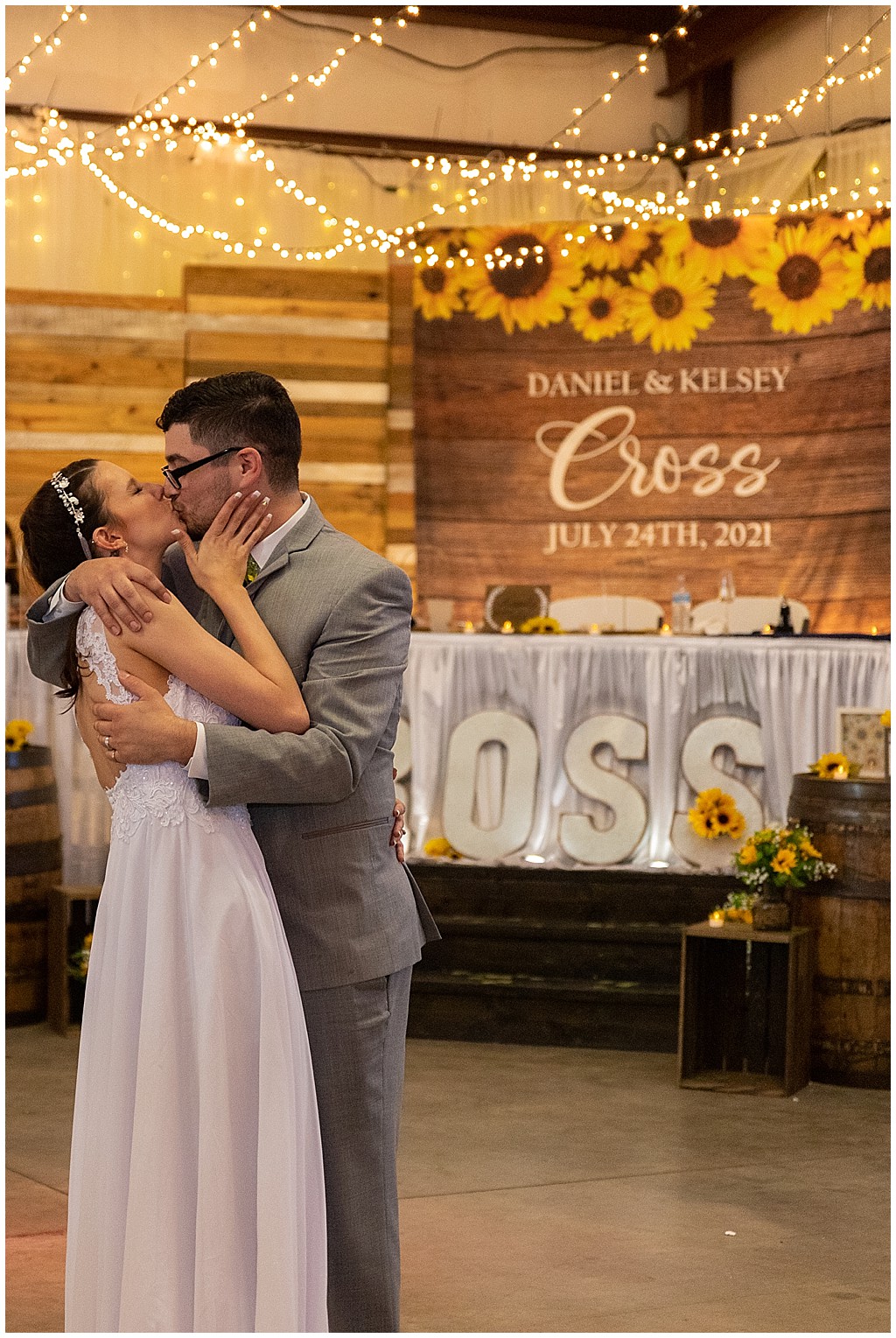 indoor wedding reception dancing