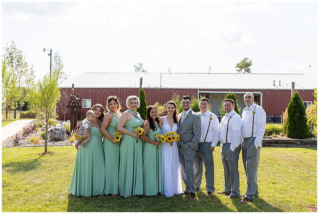 Sunflower and sage summer wedding