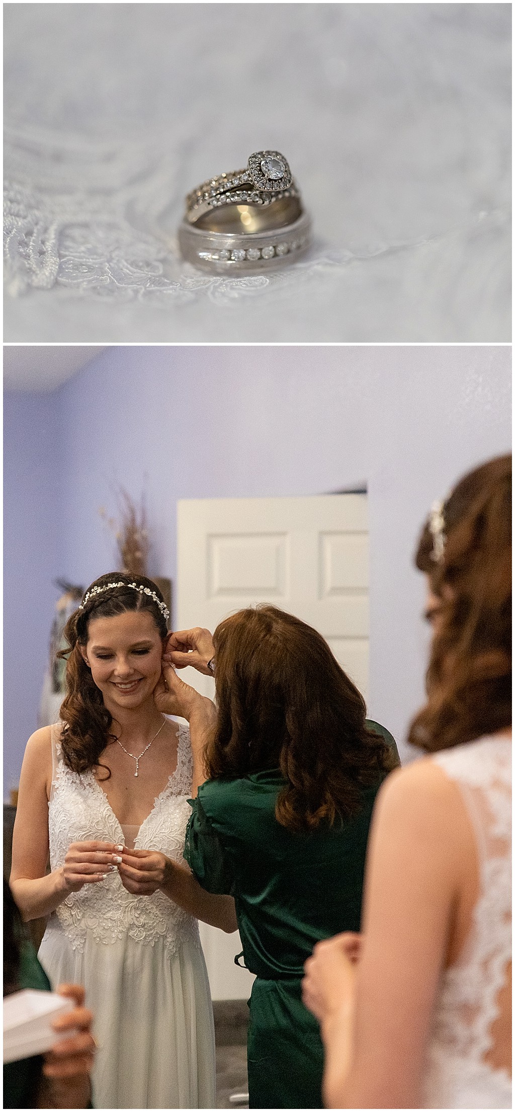 bridal rings and getting ready