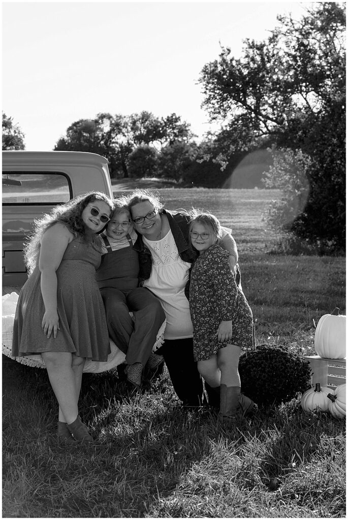 yellow truck fall mini session