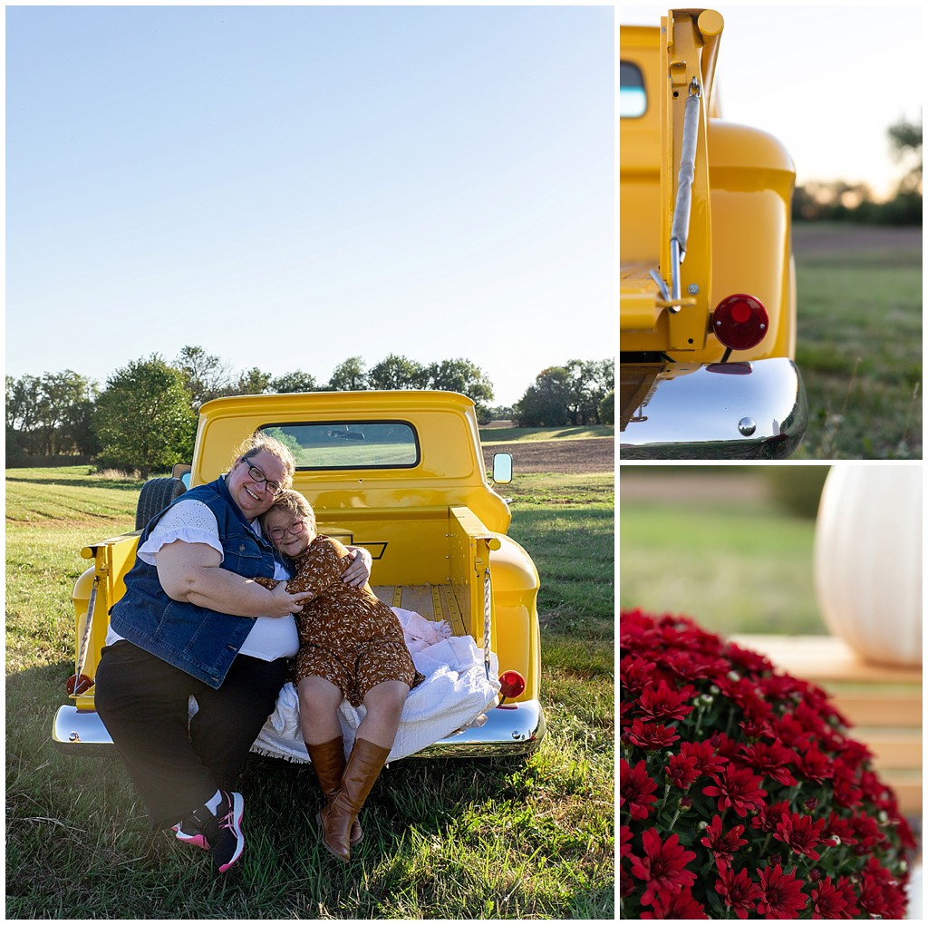 yellow truck fall mini session
