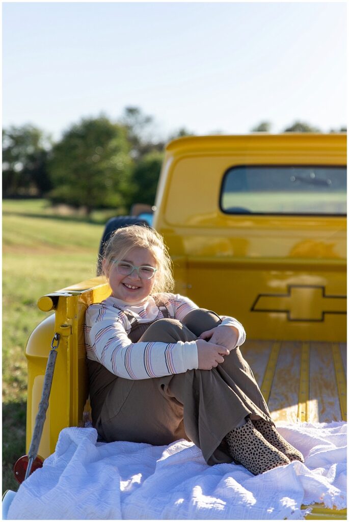 yellow truck fall mini session