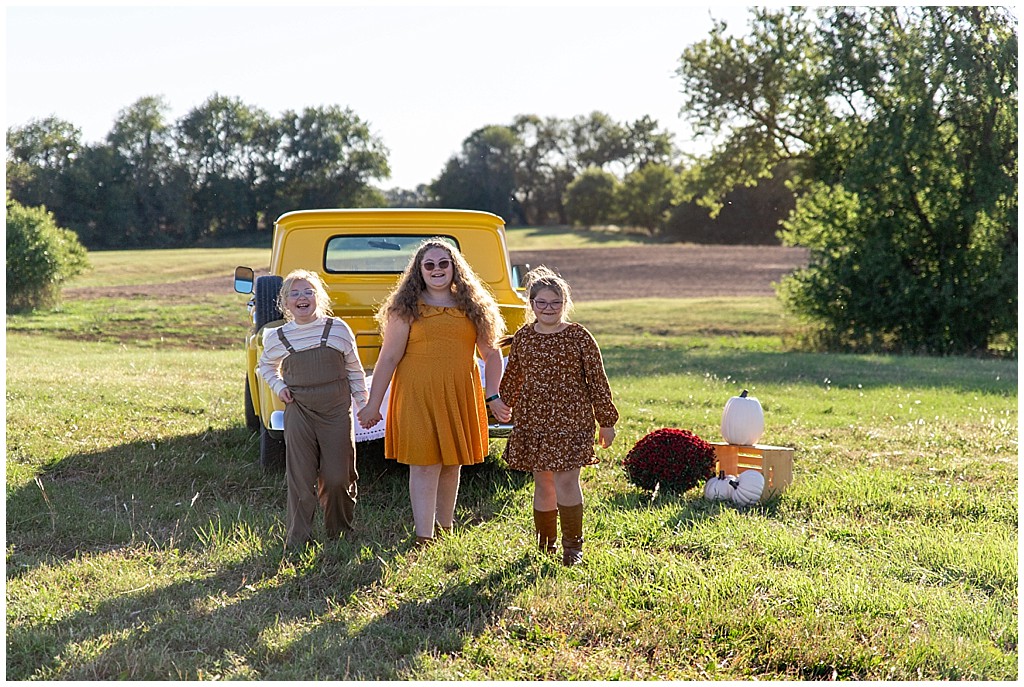 yellow truck fall mini session