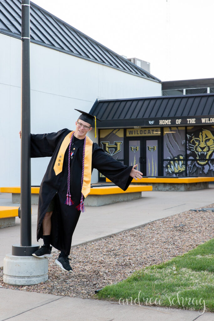 haven ks high school senior cap and gown photo