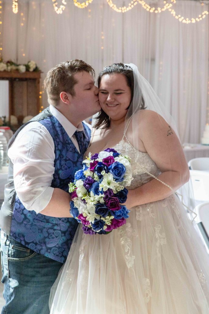 bride and groom first look