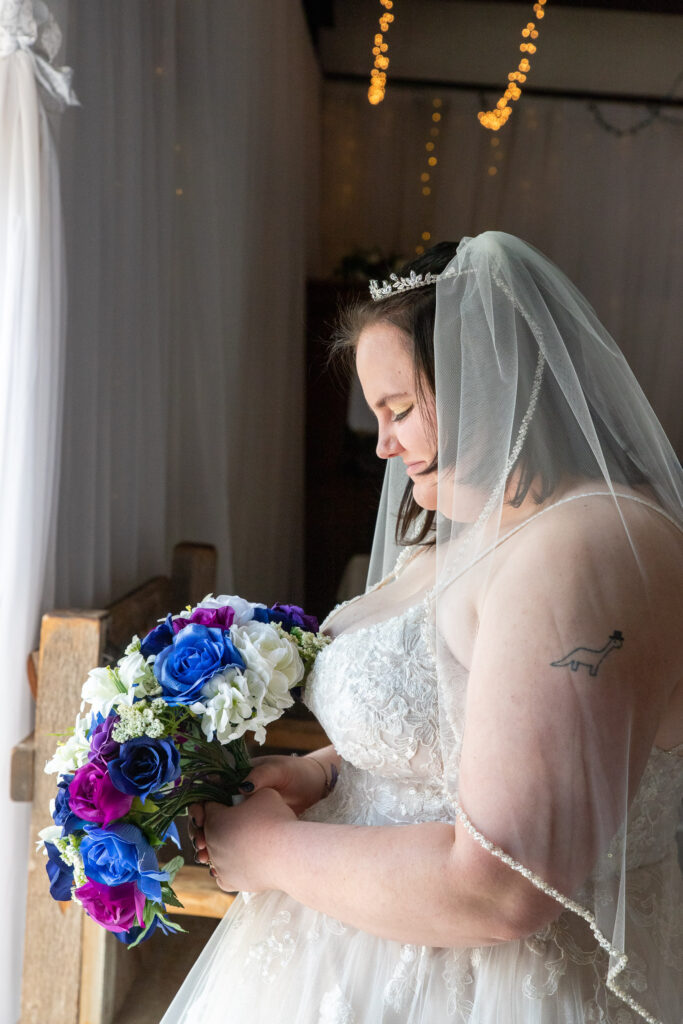 bride with bouquet