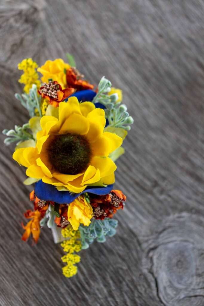 sunflower corsage