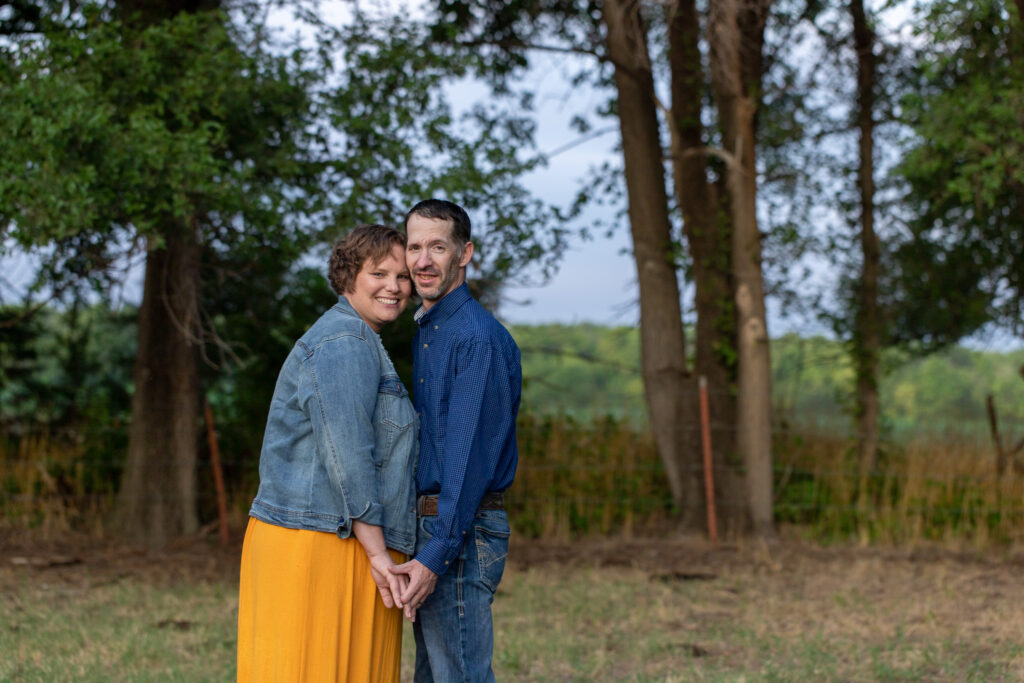 rural family photo session - mom and dad
